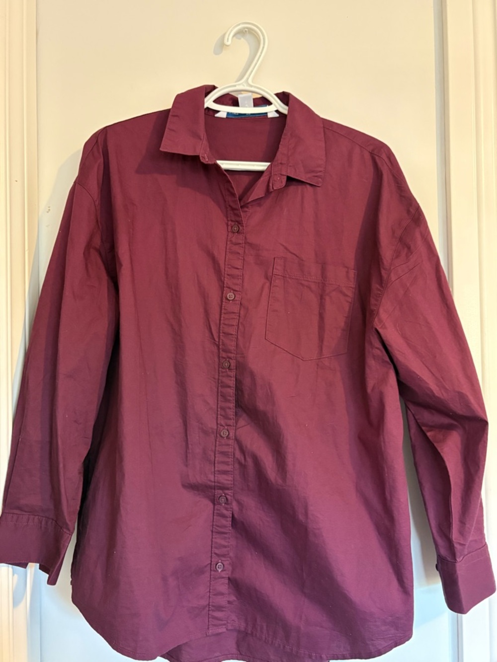 Burgundy Boyfriend Shirt